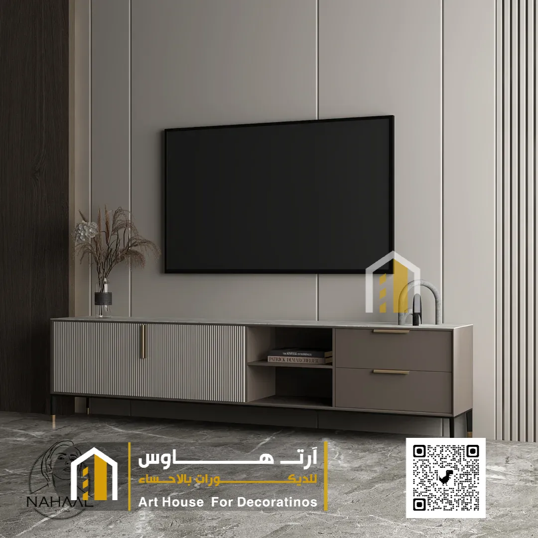 طاولات تلفزيون الاحساء 0511382940 تفصيل طاولة تلفزيون بالأحساء 12 تصميم طاولات التلفزيون في المبرز